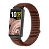 Correa de reloj de nailon tejido con cierre de velcro y interfaz metálica para Huawei Band 11/Band 11 Pro (color terracota)