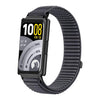 Correa de reloj de nailon tejido con cierre de velcro y interfaz metálica para Huawei Band 11/Band 11 Pro (gris oscuro)