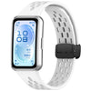 Correa de silicona con hebilla magnética plegable para Huawei Band 11/Band 11 Pro (blanca)