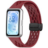Correa de silicona con hebilla magnética plegable para Huawei Band 11/Band 11 Pro (vino)