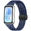 Correa de silicona plegable con cierre magnético para Huawei Band 11 / Band 11 Pro (azul oscuro)