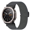 Correa de reloj elástica de nailon de 26 mm con cierre deslizante de mariposa para Amazfit T-Rex Ultra 2 (gris)