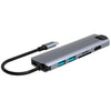 HC-75LC 4K HD PD100W Carga Gigabit Ethernet Hub 7 en 1 USB-C con lector de tarjetas SD/TF USB 3.0