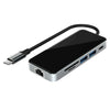 HC-76 4K HD RJ45 Ethernet Lector de tarjetas SD TF Adaptador multipuerto Hub USB-C 10 en 1 Estación de acoplamiento