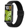 Correa de reloj de nailon trenzado con cierre magnético deslizante para Huawei Band 11 / Band 11 Pro (negra)