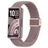 Correa de reloj de nailon trenzado con cierre magnético deslizante para Huawei Band 11 / Band 11 Pro (morado ahumado)