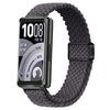 Correa de reloj de nailon tejido con cierre magnético deslizante para Huawei Band 11 / Band 11 Pro (Gris espacial)