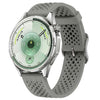 Correa de reloj de silicona transpirable perforada de 18 mm con hebilla (gris titanio)