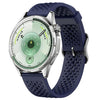 Correa de reloj de silicona transpirable perforada de 20 mm con hebilla (azul medianoche)