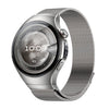 Correa de acero inoxidable magnética milanesa (titanio) con interfaz sin fisuras y botón pulsador para Huawei Watch 5 de 46 mm (Titanio)
