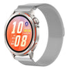 Correa de reloj magnética de metal milanesa para Huawei Watch GT Runner 2 (plateada)