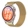 Correa de reloj magnética de metal milanesa para Huawei Watch GT Runner 2 (dorada)