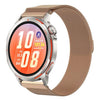 Correa de reloj magnética de metal milanesa para Huawei Watch GT Runner 2 (oro rosa)