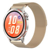 Correa de reloj magnética de metal milanesa para Huawei Watch GT Runner 2 (oro antiguo)