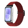 Correa de reloj de nailon tejido con hebilla deslizante para Huawei Band 11 / Band 11 Pro (Negro Arena Rojo)