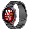 Correa de acero inoxidable con cierre desplegable de tres cuentas para Huawei Watch GT Runner 2 (negra)