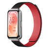Correa de reloj magnética de silicona suave con textura de lichi para Huawei Band 11 / Band 11 Pro (Negro Borgoña)
