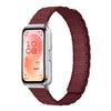 Correa de silicona magnética delgada con forma de I y diseño de tres cuentas para Huawei Band 11 / Band 11 Pro (rojo vino)