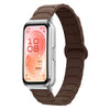 Correa magnética de silicona con textura de armadura para Huawei Band 11 / Band 11 Pro (Chocolate)