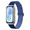 Correa de reloj magnética de silicona con textura de armadura para Huawei Band 11 / Band 11 Pro (azul marino claro/oscuro)