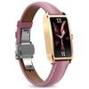 Reloj inteligente Dora T para mujer con pantalla AMOLED de 1,13 pulgadas, resistente al agua IP68 y compatible con monitorización de la salud (oro rosa).