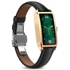 Reloj inteligente Dora T para mujer con pantalla AMOLED de 1,13 pulgadas, resistente al agua IP68 y compatible con monitorización de la salud (negro y dorado).