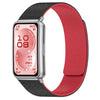 Correa magnética de silicona con diseño de vetas de madera para Huawei Band 11 / Band 11 Pro (Negro y Rojo)