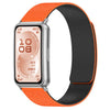 Correa magnética de silicona con diseño de vetas de madera para Huawei Band 11 / Band 11 Pro (naranja y negro)