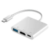 Estación de acoplamiento HC-04D 5 en 1, adaptador divisor USB 3.0/2.0 USB-C a 4K HD, concentrador USB-C.