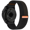 Correa de reloj Garmin de 26 mm con textura ondulada, de nailon y cierre de velcro de liberación rápida (negra).