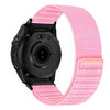 Correa de reloj Garmin de 26 mm con textura ondulada, de nailon y cierre de velcro de liberación rápida (rosa).