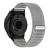 Correa de reloj Garmin de 22 mm con textura ondulada, cierre de velcro y liberación rápida (gris claro)