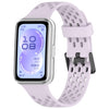 Correa de silicona transpirable con doble hebilla perforada en forma de U para Huawei Band 11 / Band 11 Pro (morado claro)