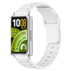 Correa de silicona con hebilla invertida y textura en forma de I para Huawei Band 11 / Band 11 Pro (Blanco)