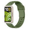 Correa de silicona con hebilla invertida y textura en forma de I para Huawei Band 11 / Band 11 Pro (Verde Nube)