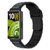 Correa de silicona con hebilla invertida y textura en forma de I para Huawei Band 11 / Band 11 Pro (Negro Gris)