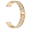 Correa de metal con diseño de cielo estrellado y tres cuentas de diamantes para Huawei Band 11 / Band 11 Pro (oro rosa)