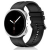 Correa de silicona de color sólido con rayas verticales para Galaxy Watch9 / 8 / 9 Classic / 8 Classic. Tamaño: L (Negro).