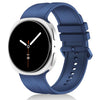 Correa de silicona de color sólido con rayas verticales para Galaxy Watch9 / 8 / 9 Classic / 8 Classic. Tamaño: L (azul oscuro).