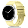 Correa de silicona de color sólido con rayas verticales para Galaxy Watch9 / 8 / 9 Classic / 8 Classic. Tamaño: L (Amarillo).