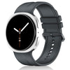 Correa de silicona de color sólido con rayas verticales para Galaxy Watch9 / 8 / 9 Classic / 8 Classic. Tamaño: L (gris oscuro).