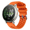 Correa de reloj de silicona perforada con textura ondulada de 20 mm (naranja)