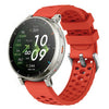 Banda de reloj de silicona con textura perforada de 20 mm (rojo)