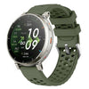 Correa de reloj de silicona perforada con textura ondulada de 20 mm (verde militar)