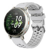 Correa de reloj de silicona perforada con textura ondulada de 20 mm (gris)