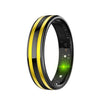 Anillo inteligente HR02, talla 8, compatible con monitorización de la salud, ciclo menstrual femenino y control por gestos (negro y dorado).