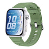 Correa de silicona de color sólido con textura ondulada para Huawei Watch Fit 5 / Fit 5 Pro (verde abeto)