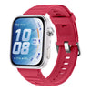 Correa de silicona de color sólido con textura ondulada para Huawei Watch Fit 5 / Fit 5 Pro (rojo vibrante)