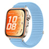 Correa de nailon tejido con cierre de velcro e interfaz metálica para Huawei Watch Fit 5 / Fit 5 Pro (Azul Isla)