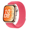Correa de reloj de nailon tejido con cierre de velcro e interfaz metálica para Huawei Watch Fit 5 / Fit 5 Pro (rojo hidrodinámico)